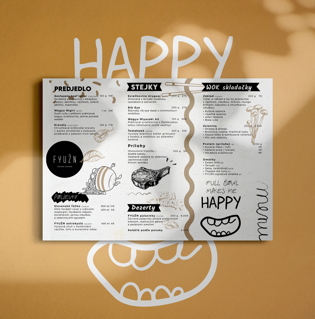 Menu pre Fyužn