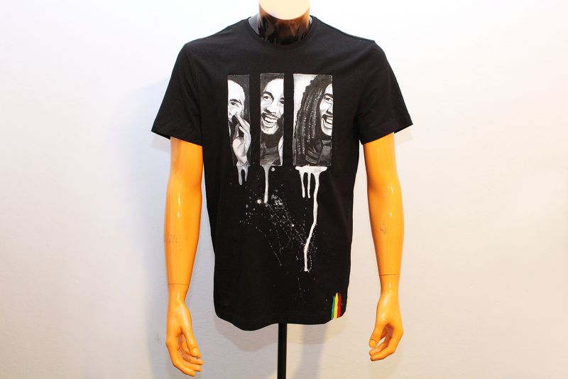 Ručne maľované tričko Bob Marley